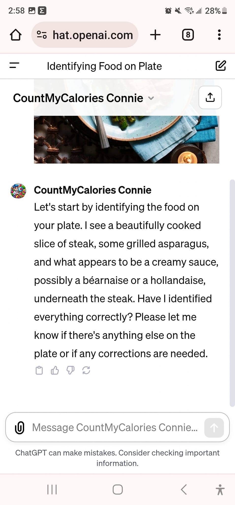 CountMyCalories Connie